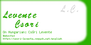 levente csori business card