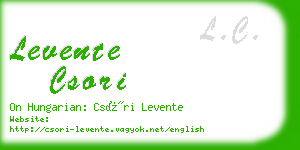 levente csori business card